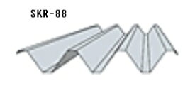 *カーポート屋根材　長さオーダーカット無塗装　88タイプ　厚み0.8mm　折板（セッパン88）金属屋根　車庫屋根材　ルーフデッキ1mあたりの価格　成形品