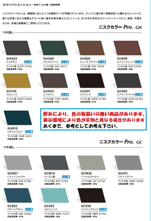 楽天市場】カラートタン 外壁材0．35mm 角波 3山（3370 