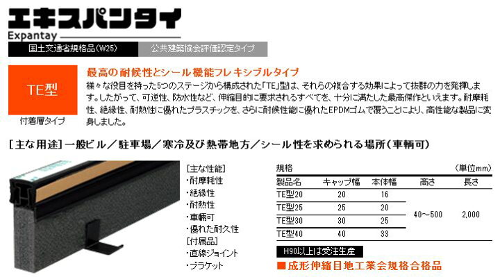 楽天市場】エキスパンタイ ブラック TE-25×80 キャップ幅 25mmx高さ 