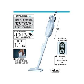 マキタ　コードレス掃除機　SL107FDSHW　紙パック式　コードレス　充電式　充電器付き