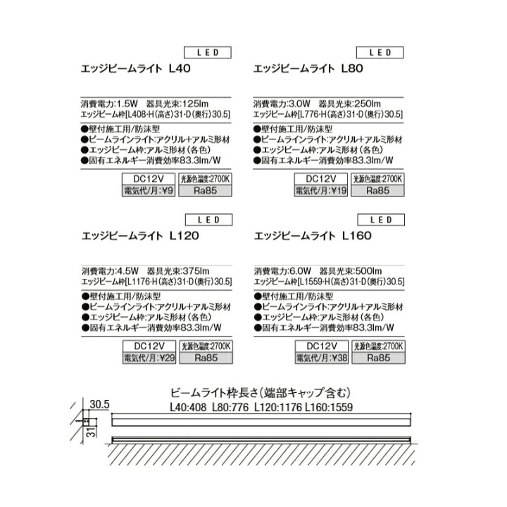 楽天市場】エクステリアライト 外構照明 12V美彩 エッジビームライト L160 8VLH38SC+8VLH42△△ LIXIL リクシル 庭園灯 屋外玄関照明 門灯 ガーデンライト kenzai : 建材百貨店