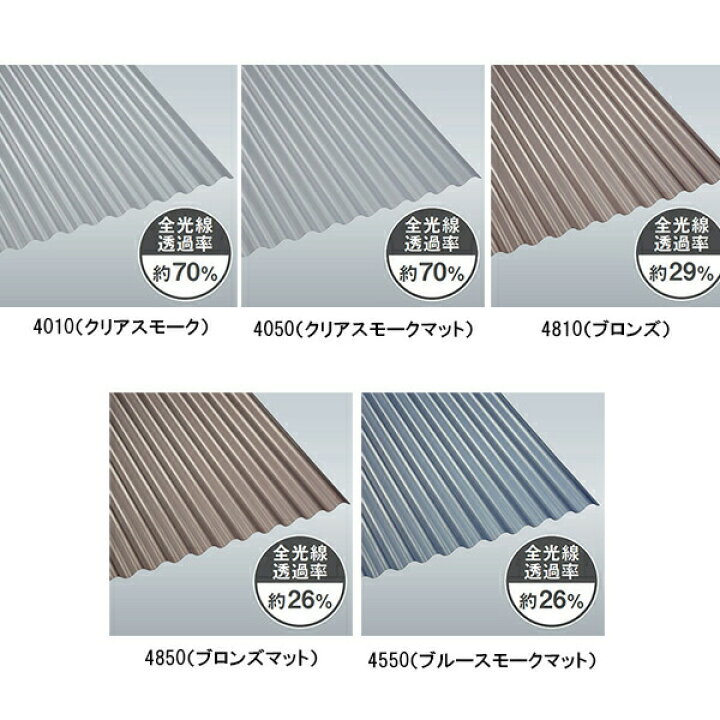 楽天市場】【法人限定】タキロンシーアイ ポリカ波板 熱線カット 9尺 