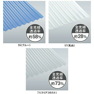 【法人限定】タキロンシーアイ 塩ビ波板 9尺 10枚 (カラー展開あり)