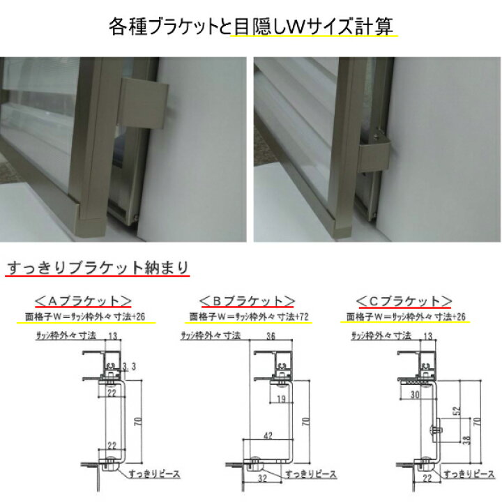 楽天市場 面格子 後付け目隠し 壁付け 枠付けブラケット Ta 目隠し固定ルーバー オーダーサイズ W1 450 H245 265mm 窓 防犯 換気 通風 採光 リフォーム Diy Kenzai 建材百貨店