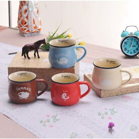 マグカップ かわいい マグ 350ml コップ コーヒーカップ 珈琲マグ 北欧 シンプル 丸い カフェ風 ホーロー風 女性 バレンタイン ギフト クリスマス