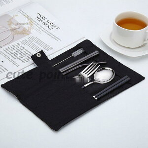 食器 6本セット お箸 スプーン フォーク ストロー カトラリーセット オフィス キャンプ アウトドア ステンレス ピクニック バーベキュー 収納袋付き