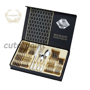 食器 24本セット お箸 スプーン フォーク ナイフ カトラリーセット オフィス キャンプ アウトドア ステンレス ピクニック バーベキュー 収納箱付き ギフト