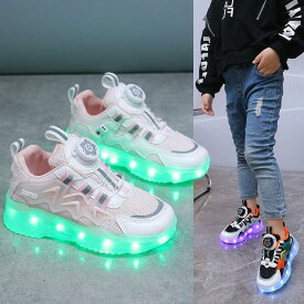 光る靴 キッズスニーカー 子供靴 運動靴 春夏秋 男の子 女の子 滑りにくい 履きやすい 可愛い オシャレ スニーカー ランニング靴 シューズ