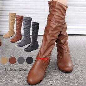 ブーツ レディース ロングブーツ レディース ジョッキーブーツ 秋 ブーツ ロング丈 レディースシューズ 靴 美脚 歩きやすい 疲れない ローヒール