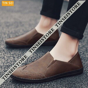 革靴 ローファー メンズ スリッポン 本革 ドライビングシューズ 大きいサイズ かかとが踏める 軽量 通気性 防菌 カジュアルシューズ 滑り止め 防水 紳士靴