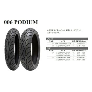 150/60R17 M/C 66V TL Shinko 006 PODIUM