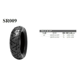 VR[@Shinko SR009 110/70-12 47J TL
