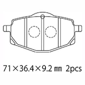 NTB �u���[�L�p�b�h A61-09YN �K���Ԏ� TZR50 3TU1�`3 DT125R 3FW1/6�`9 XT225/S/W 3RW1�`5/4JG1�`4
