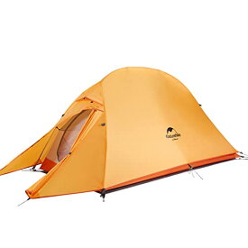 Naturehike公式ショップ テント 1人用 アウトドア 二重層 超軽量 4シーズン 防風防水 PU4000 キャンピング プロフェッショナルテント 専用グランドシート付 (オレンジ)