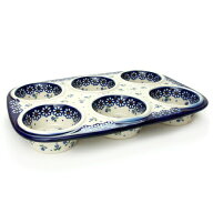 マフィン型[V335-C022]【ポーリッシュポタリー[ポーランド食器・陶器]ケルセン】焼き型 オーブン対応 電…