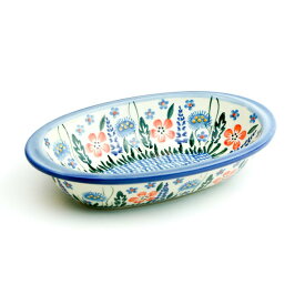 オーブン皿（グラタン皿）・オーバルS[W218-127]【ポーリッシュポタリー[ポーランド食器・陶器]】