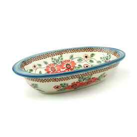 オーブン皿（グラタン皿）・オーバルS(W218-142)【ポーリッシュポタリー[ポーランド食器・陶器]】