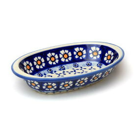 オーブン皿（グラタン皿）・オーバルS[W218-25D]【ポーリッシュポタリー[ポーランド食器・陶器]】
