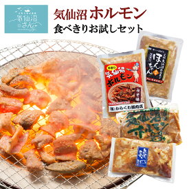 気仙沼 ホルモン お試しセット 送料無料 みそ味 (300g×4種) 豚ホルモン 赤 白 モツ 焼き肉 鍋 ご当地 お取り寄せ B級グルメ 満足食べきりサイズ