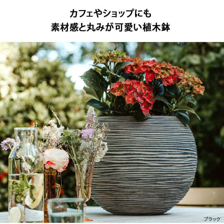 楽天市場】植木鉢 大型植木鉢 capi ベースボールリブ 直径40cm Vase 
