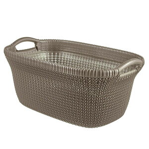 ランドリーバスケット 洗濯かご 洗濯カゴ ランドリーボックス おしゃれ 洗濯物 収納 プラスチック 北欧 新築祝い おもちゃ収納 カーバー ニット ランドリーバスケット 40L【メーカー直送/代