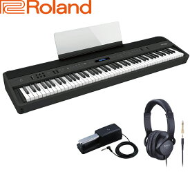 Roland FP-90X-BK シンプルセット【ダンパーペダル・ヘッドフォン付き】ローランド 電子ピアノ 88鍵盤