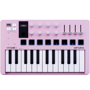 Arturia MiniLab 3 RQ (Rose Quartz) �A�[�g���A MIDI�L�[�{�[�h ���[�Y�N�I�[�c