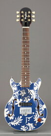 アンプ内蔵ミニエレキギター Woodstics Guitars WS-MINI ALOHA BLUE & WHITE ALOHA