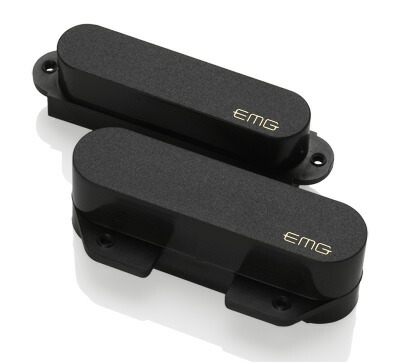 フロントピックアップ（EMG-FTC）はブライトで、クリア、パワフルですがクリーンで、 しかも耳障りなノイズもなく、新世紀のトワンギングトーンを披露します。 EMG TC Black エレキギター用ピックアップ [EMG-FTC, EMG-RTC] フロント・リアセット