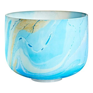 MEINL Sonic Energy 10 Marble Crystal Singing Bowl G4, Light Blue, 432 Hz, Throat Chakra [MCSB10G]
