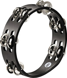 MEINL PERCUSSION CTA2S-BK コンパクトタンバリン 2 rows, stainless steel jingles, black
