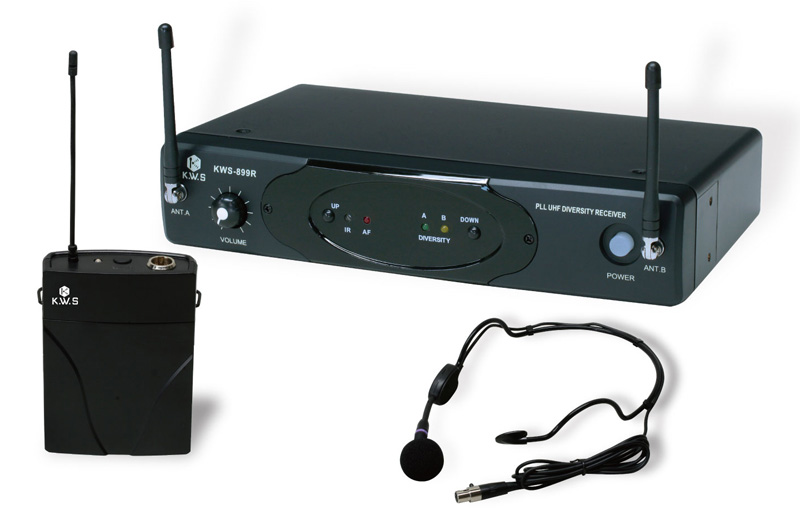 ワイヤレスシステム ワイヤレス送信機一台と専用ヘッドセットマイクと受信機のセットです 国内正規品 K.W.S KWS-899P HM-38 送料無料 スーパーSALE セール期間限定 ヘッドセットマイクシングルタイプ