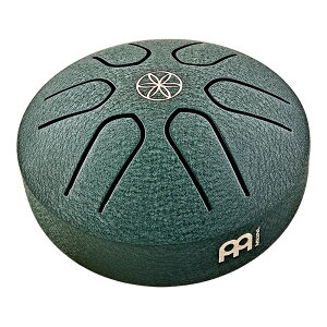 MEINL Sonic Energy 3 Pocket Steel Tongue Drum, A Major, 6 notes, 440 Hz, Dark Green, Germ of Life [PSTD4DGGOL]