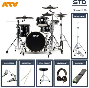 ATV aDrums artist STANDARD SET ADA-STDSET 3Cymbal �t���I�v�V�����Z�b�g (10Splash, �c�C���y�_��)