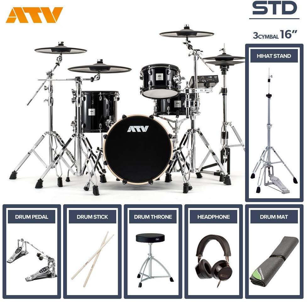 お得な情報満載 ATV aDrums artist STANDARD SET ADA-STDSET 3Cymbal