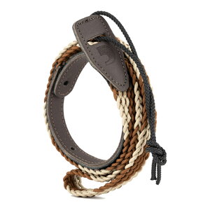 D'AddarioFabric Braided Mandolin Strap - Brown/Cream [10MB00]