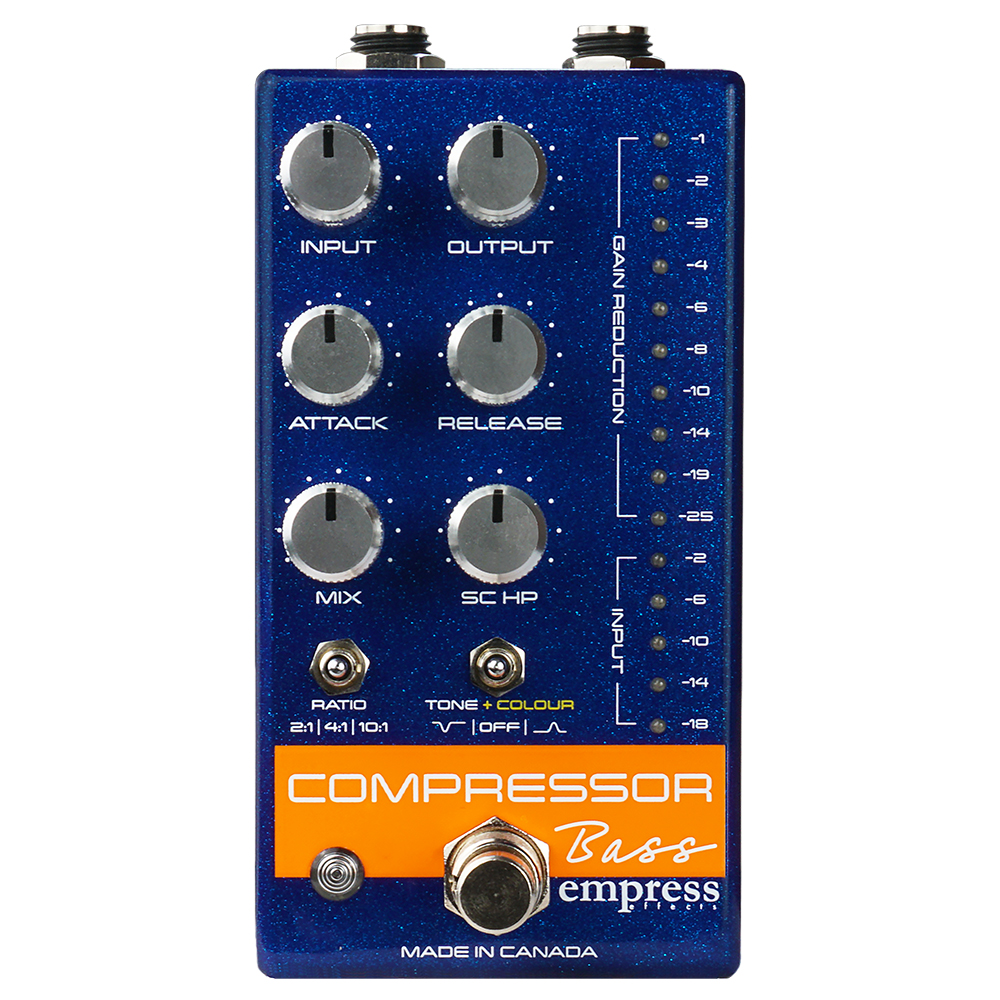 レコーディング スタジオ品質のコンプレッサーを足下に ベース専用バージョン Empress Blue Bass Effects 【お年玉セール特価】 Compressor 最新発見
