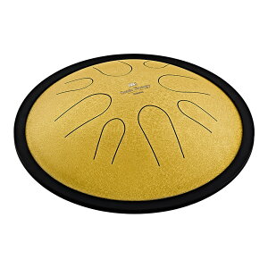 MEINL Sonic Energy 10 Compact Steel Tongue Drum, D Minor, 8 Notes, 432 Hz, Gold [CSTD3G]