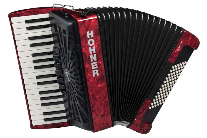 楽天市場】HOHNER ホーナー アコーディオン BravoIII72 RED 