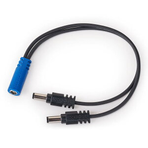 RockBoard by Warwick Power Ace Voltage Doubler Y Cable, 2 x 2.1 x 5.5 mm barrel plug (series) to 2.1 x 5.5 mm barrel socket [RBO POWER ACE Y VD]