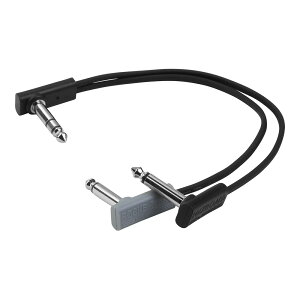 RockBoard by Warwick Flat Patch Y-Splitter Cable - 20 cm / 7 7/8 Black [RBO CAB F Y 20 BK]