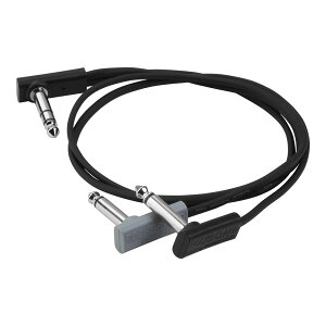 RockBoard by Warwick Flat Patch Y-Splitter Cable - 50 cm / 19 11/16 Black [RBO CAB F Y 50 BK]