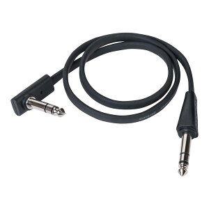 RockBoard by Warwick Flat TRS Cable Straight / Angled - 60 cm / 23 5/8 [RBO CAB F TRS 60S BK]