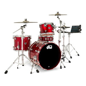 dw DWe 4-Piece Complete Bundle Kit Black Cherry Metallic Lacquer