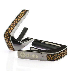 ��3,000�~OFF�N�[�|���z�z�� Thalia Capo Engraved / Hawaiian Koa Plumeria Lei / Black Chrome 7890