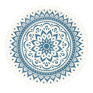 MEINL Sonic Energy Meditation Rug 78" - Navy Blue, Floral Design [MMR1NB]