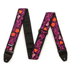 Jim Dunlop JIMI HENDRIX BLACKLIGHT MONTEREY PINK STRAP [JH22]