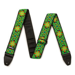 Jim Dunlop JIMI HENDRIX BLACKLIGHT FILLMORE GREEN STRAP [JH26]