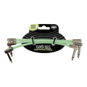 ERNIE BALL #6475 Flex Patch Cable 6in (0.15m) - Glow in Dark - 3 Pack