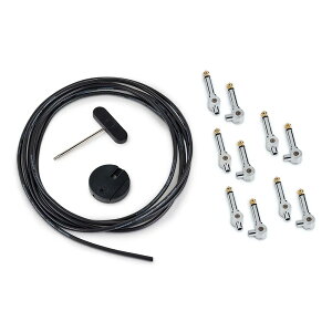 RockBoard by Warwick PatchWorks Solderless Patch Cable Set - 300 cm / 118 7/64 Cable + 10 Plugs - Chrome [RBO CAB PW SET CR]